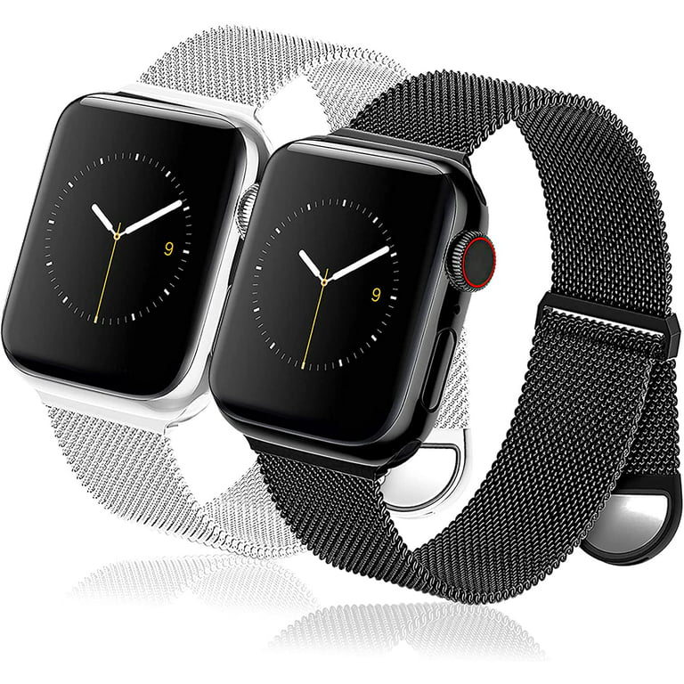  2 Pack Metal Magnetic Band Compatible with Apple Watch