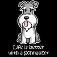 thumbnail image 3 of CafePress - Life Is Better With A Schnauzer Dark - Women's Dark Pajamas, 3 of 4