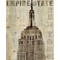 thumbnail image 2 of Mullan, Michael 20x24 Black Ornate Wood Framed with Double Matting Museum Art Print Titled - Vintage NY Empire State Building, 2 of 4
