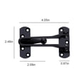 thumbnail image 6 of Aiteng 2Pcs Door Lock, Durable Door Security Latch, Extra Door Lock from Inside Suitable for Home and Hotel, Black, 6 of 7