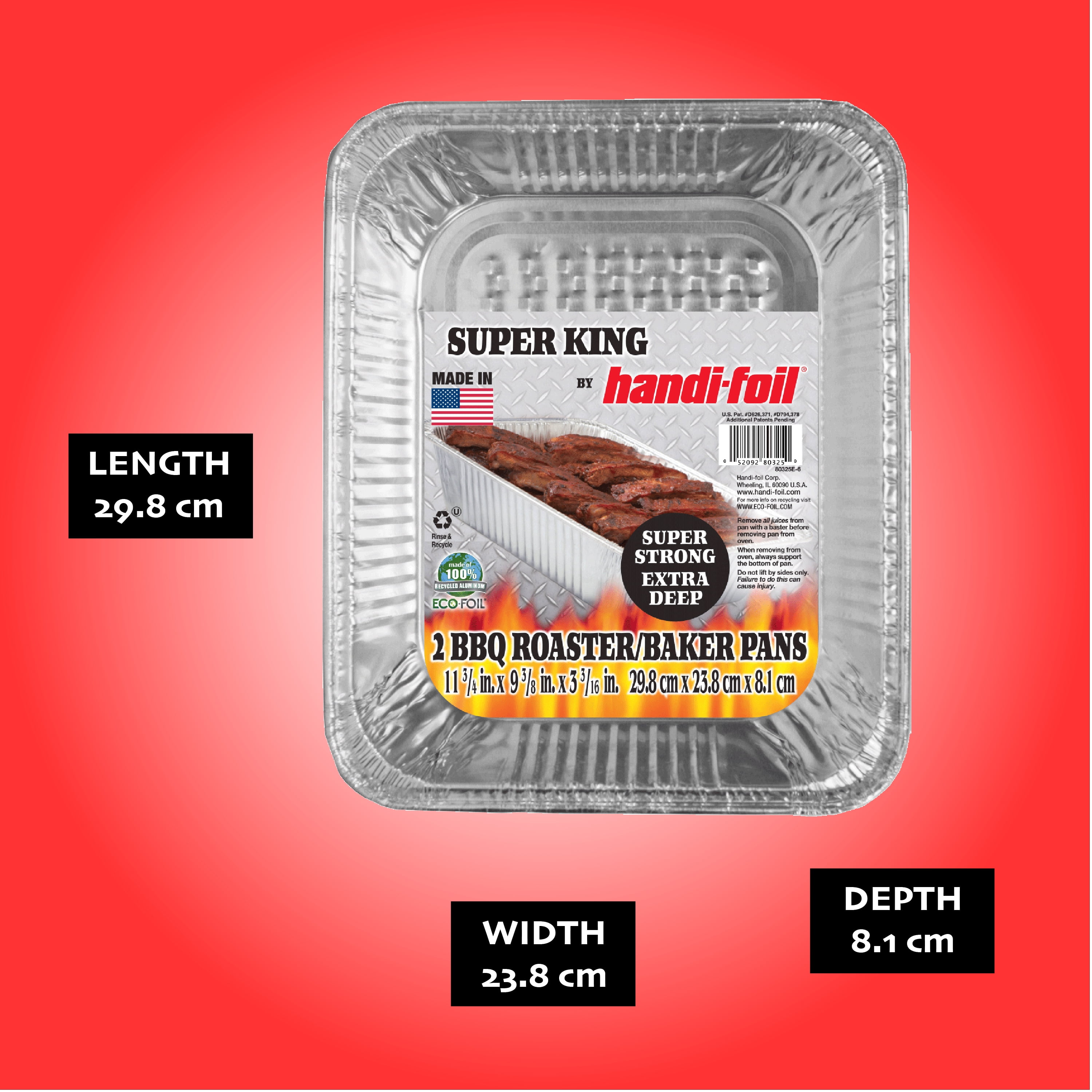 Handi-foil® Eco-Foil® Extra Deep Super King Roaster Pan - Silver