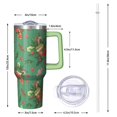 thumbnail image 2 of Snowman 40oz Christmas Holiday Stainless Steel Coffee Cup with Handle, Winter Insulated Travel Tumbler with Straw, Gift for Adults, 2 of 4