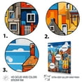 thumbnail image 3 of Designart "Pop Art Copenhagen II" Cityscapes Floater Framed Wall Art Print, 3 of 7