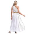 thumbnail image 5 of YiZYiF Toga Costume for Women's Egyptian Greek Roman Queen Cosplay Halloween Carnival Party Dress White S, 5 of 7