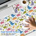 thumbnail image 2 of Long Mouse Pads for Desk,Colorful Cartoon Dinosaurs Landscape Desk Mats on Top Of Desks, Desk Mouse Pad Extra Large with 3mm Non-Slip Base and Stitched Edge for Gaming,Work,Home 47.3"x23.6", 2 of 5