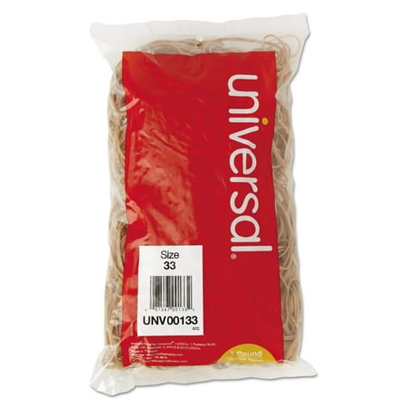 Naked Rubber Band - Universal Rubber Bands, Size 33, 3-1/2 x 1/8, 640 Bands/1lb Pack -UNV00133
