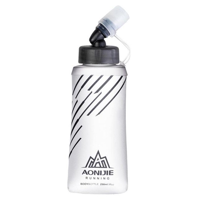 Soft Plegable Plegable 250ml-450ml Botella de Agua TPU BPA para Correr 250ML Gris Zulema Botella para beber Soft Matraz