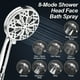 thumbnail image 3 of Regaderas para Baño Alta Presion, 10 Modos 5.1" Cabezal de Ducha de Mano con Manguera de 1,5m Shower Head (Boquilla Antiobstrucción/Ajustable con Soporte) para Baño Hotel, 3 of 8