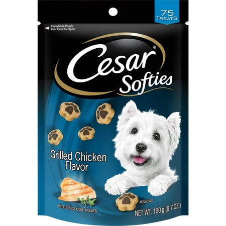 Cesar Softies Dog Treats, Grilled Chicken Flavor, 6.7 oz. Pouch (75