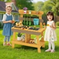 thumbnail image 4 of Gymax Cuisine de Jeu pour Enfants avec Robinet Amovible, Évier, Grille, Support, Boutons de Rotation, 4 of 10