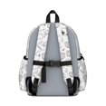 thumbnail image 3 of Baseballs Caps Black Pattern Cute School Backpack with Padded Back and Adjustable Shoulder Straps 13.4"x11"x4.7", 3 of 5