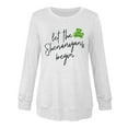 thumbnail image 4 of Long Sleeve T Shirts For Women St Patricks Day Vintage Irish Shamrocks Clover Crewneck Tees Spring Fall Tshirt Slim Tops White S, 4 of 4