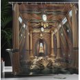 thumbnail image 4 of Ambesonne Fantasy Shower Curtain, Interior Building 3D Syle, 69"Wx84"L, Brown, 4 of 5