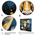 thumbnail image 3 of Designart "Creative Giraffe Groove in Yellow and Blue III" Animals Framed Wall Art - Traditional Yellow Giraffe Entryway Framed Wall Art, 3 of 6
