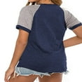 thumbnail image 2 of CHUANK Plus Size T Shirts for Women Color Block Tops Loose Tunics Tee Short Sleeve Blouses, 2 of 5