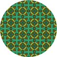 thumbnail image 1 of Ahgly Tapis Rond Lavable en Machine Intérieur Transitionnel Marron Chocolat, 4 Pieds Rond, 1 of 7