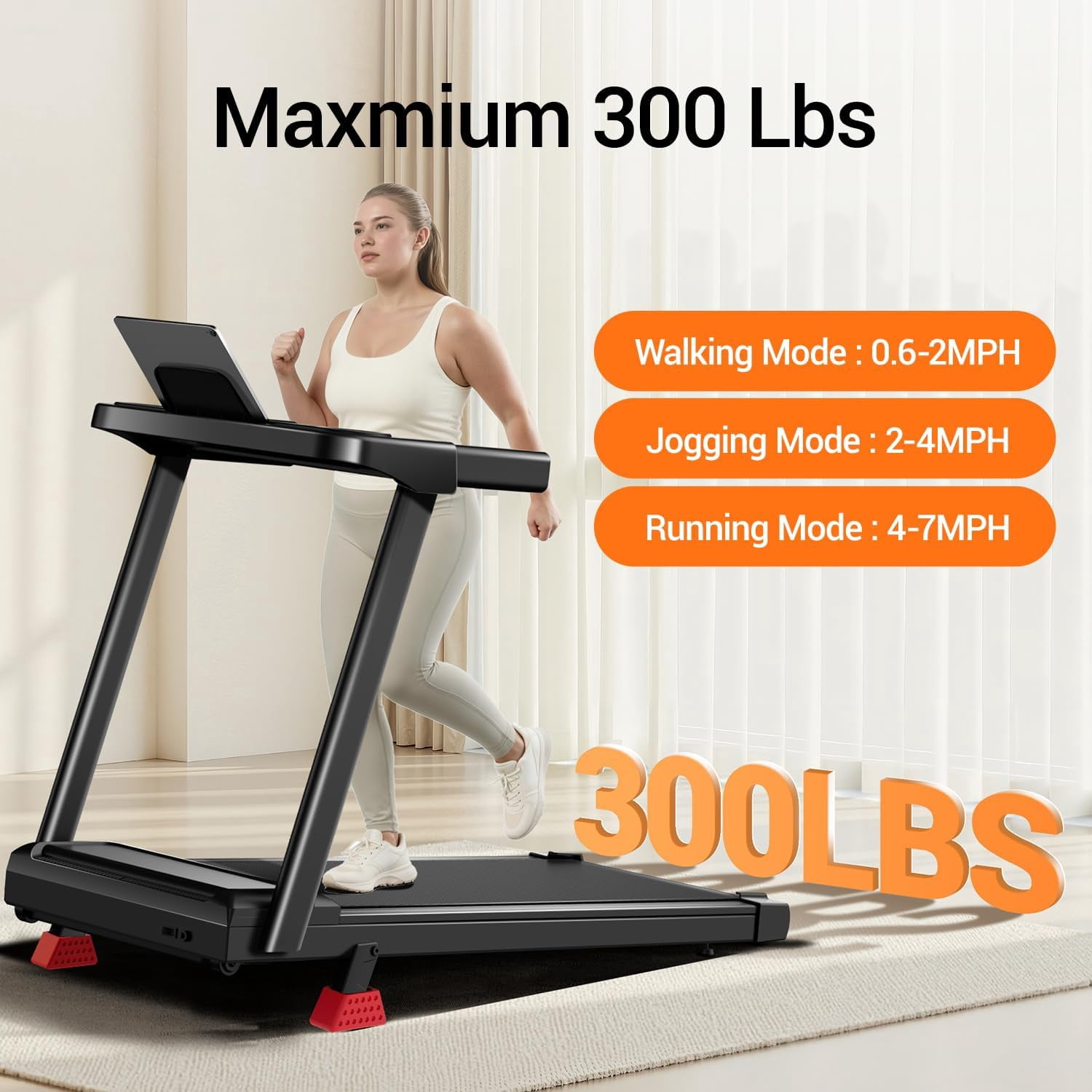 16% Treadmills for Home, 3-in-1 Foldable Treadmill with Incline, Portable Treadmill with Handle, 3.0HP Quiet Walking Pad Treadmill, 12 Automatic Modes, Three Screen