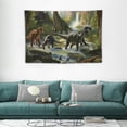 thumbnail image 2 of COMIO  Dinosaur Tapestry Wild Ancient Predator Animal Wall Hanging Tropical Forest with Green Trees and Mountain Wall Tapestries for Bedroom Living Room Dorm Party Wall Decor, 2 of 7