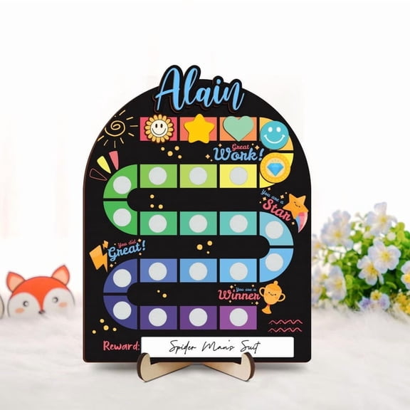 Reward Chart with Tokens, Personalized Chore Chart, Teacher Gift, Potty Training Toddler Gift, Reward for Kids, Magnetic Reward Jar