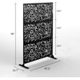 thumbnail image 4 of POSHIONS Outdoor Privacy Screen with Stand 76" x 47.2" x 15.7" Metal Balcony Decorative Screen, 4 of 5