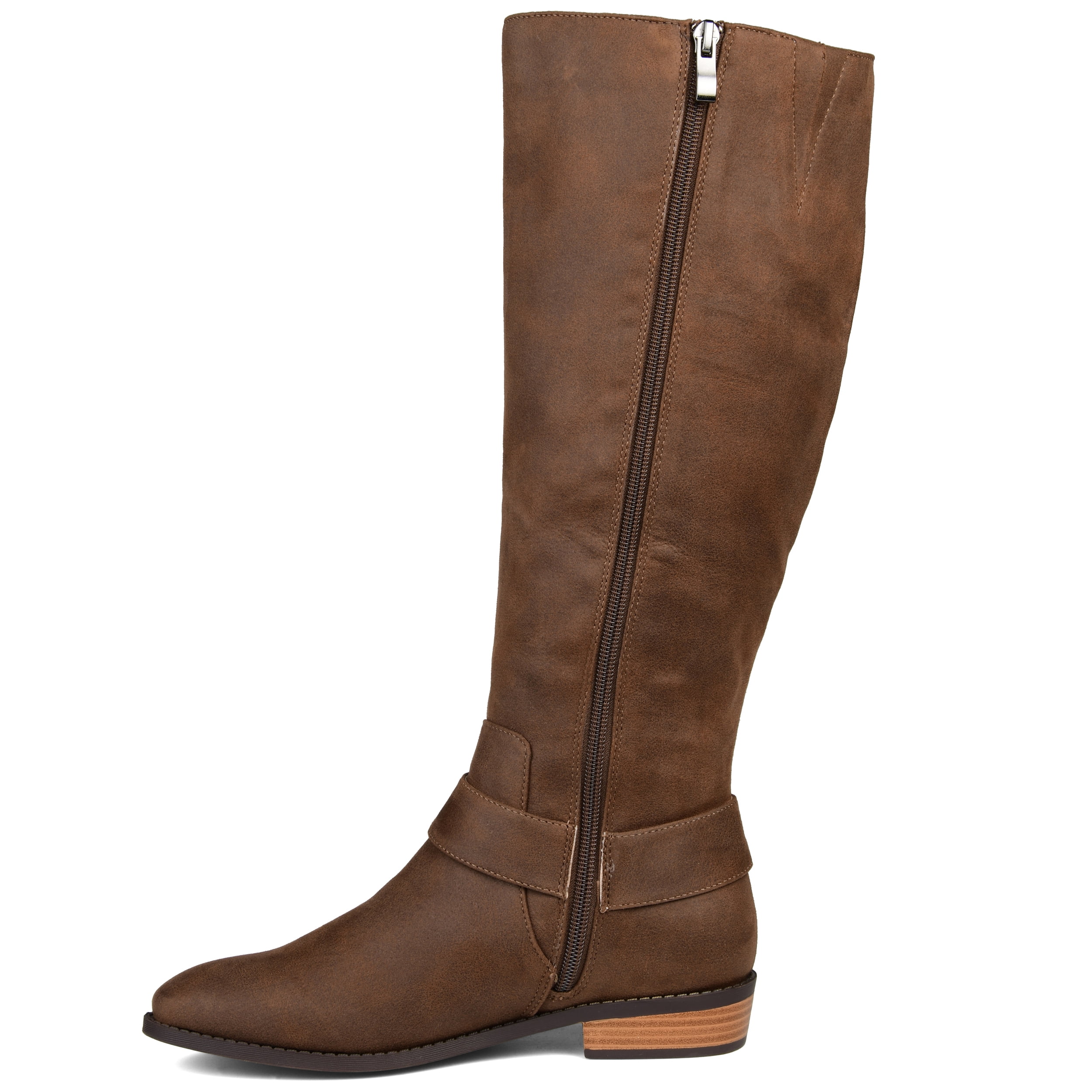 Brinley Co. Womens Knee-high Buckle Riding Boot