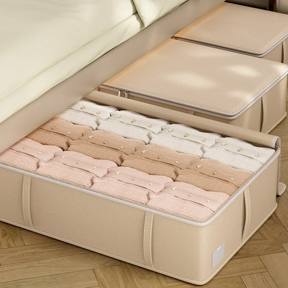 Apmemiss Clearance Under Bed Storage Containers, Closet Organizers and Storage Bins, Foldable Underbed Storage Bags for Blankets, Towels, Comforter, Sweaters, Pillows, Linen Sheets, Wrapping Paper