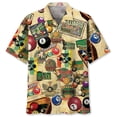 thumbnail image 4 of Camiseta hawaiana divertida para hombre con estampado de billar en 3D, camiseta holgada de verano para playa de manga corta de gran tamaño, ropa para hombre, 4 of 5