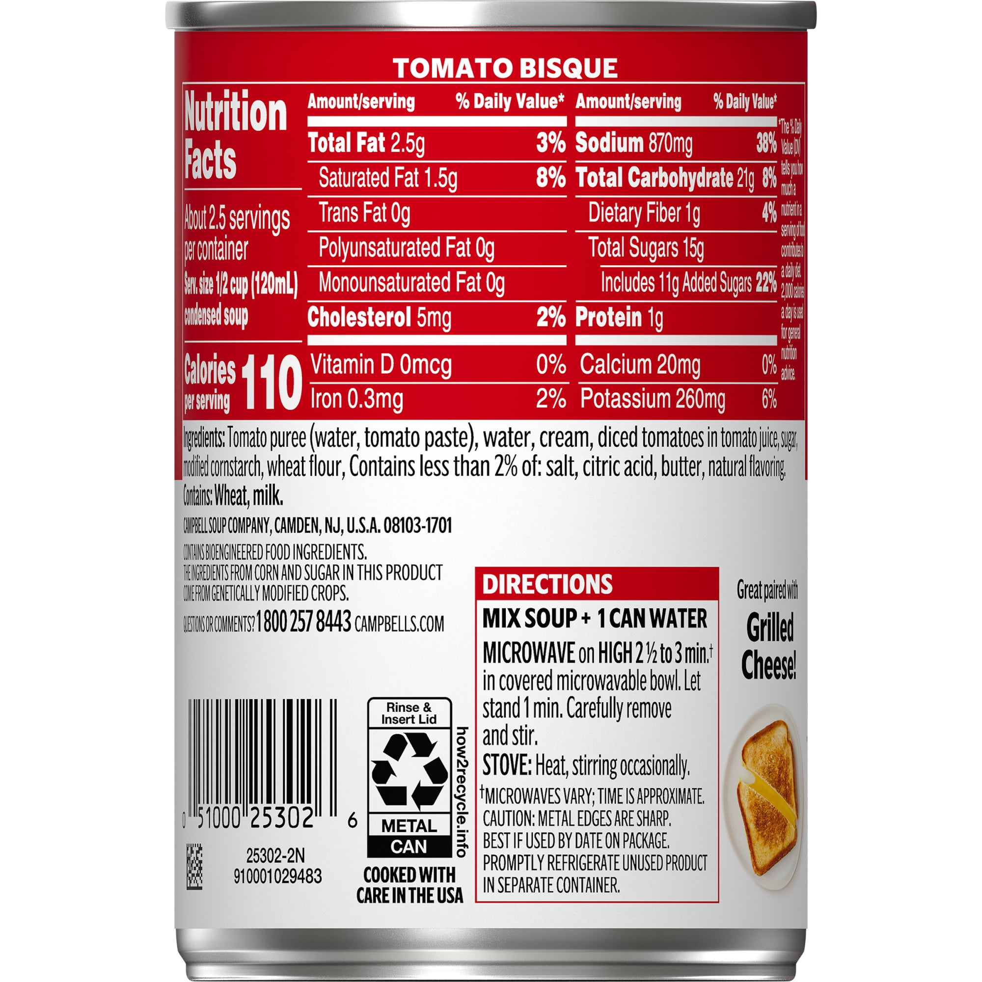 4 pack Campbell s Condensed Tomato Bisque Soup 10.75 oz Can Walmart