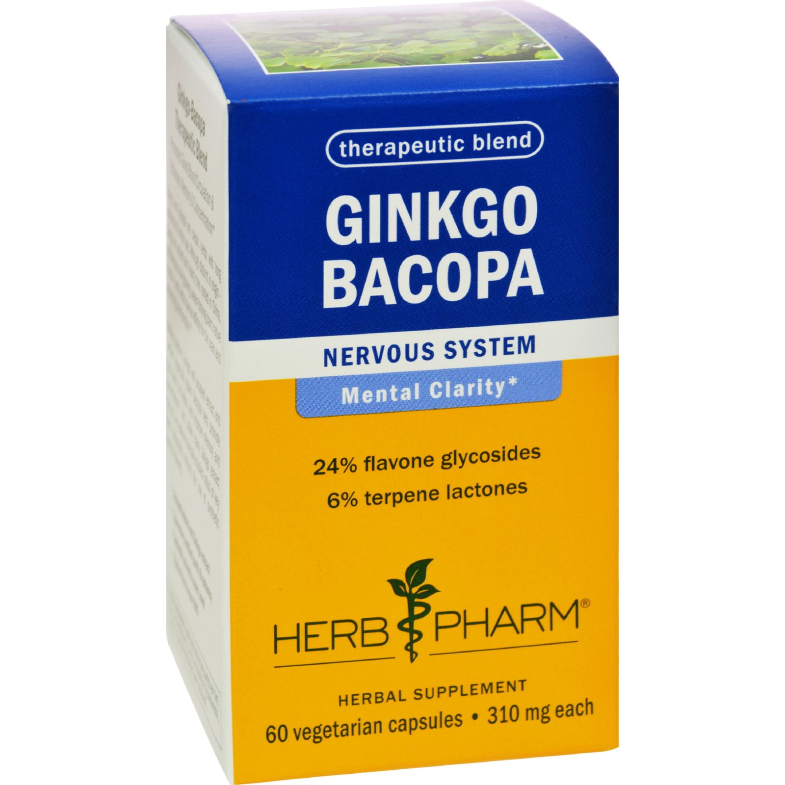 Herb Pharm Ginkgo Bacopa 60 Vegetarian Capsules
