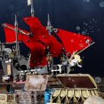 thumbnail image 3 of 966Pcs Pirate Ship Building Blocks Set with Book Base, Red Sail Model Kit with Wave Components, Creative Handmade Gift, Birthday Gift for Teens, 3 of 7