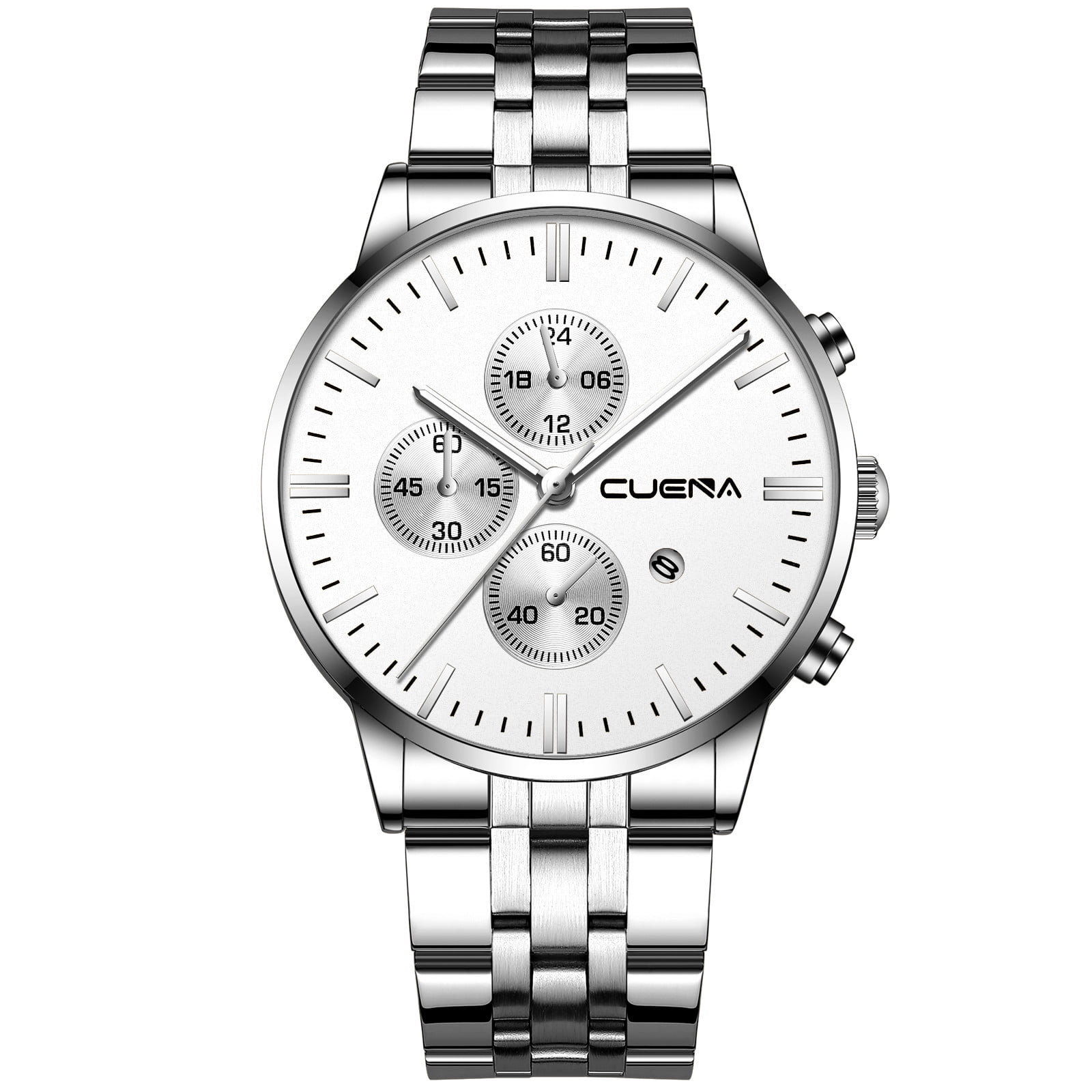 Watches for Men Business Fashion Gents Quartz Stainless Steel Band