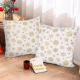 thumbnail image 6 of BLEUM CADE 2 Pack Christmas Throw Pillow Covers 18x18 Inch,Gold Glitter Printed Snowflake Christmas Pillowcases for Christmas Decorations,Soft Velvet Xmas Pillows Cover for Sofa Couch, 6 of 7