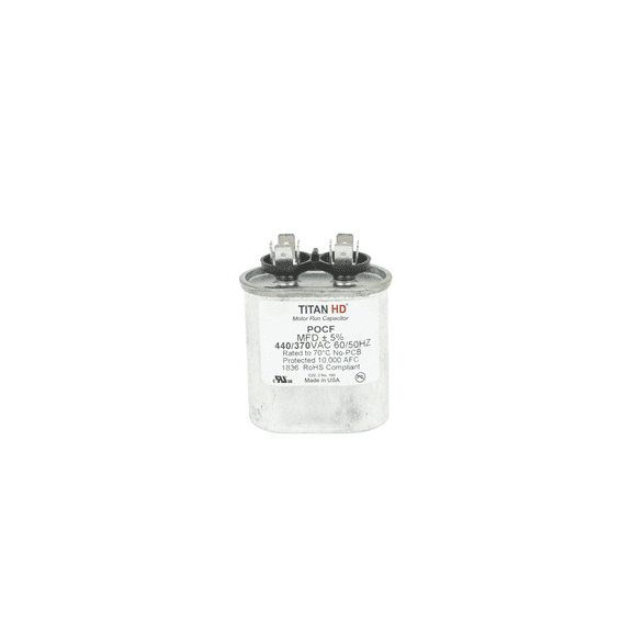 Packard POCF7.5A TITAN HD Run Capacitor 7.5 MFD 440/370 Volt Oval