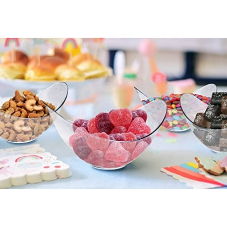 mini clear plastic party bowls pack includes 48 elegant and
