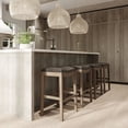 thumbnail image 6 of Maven Lane Adrien Saddle Barstool, Reclaimed Oak w/ Ronan Stone Vegan Leather, 6 of 6