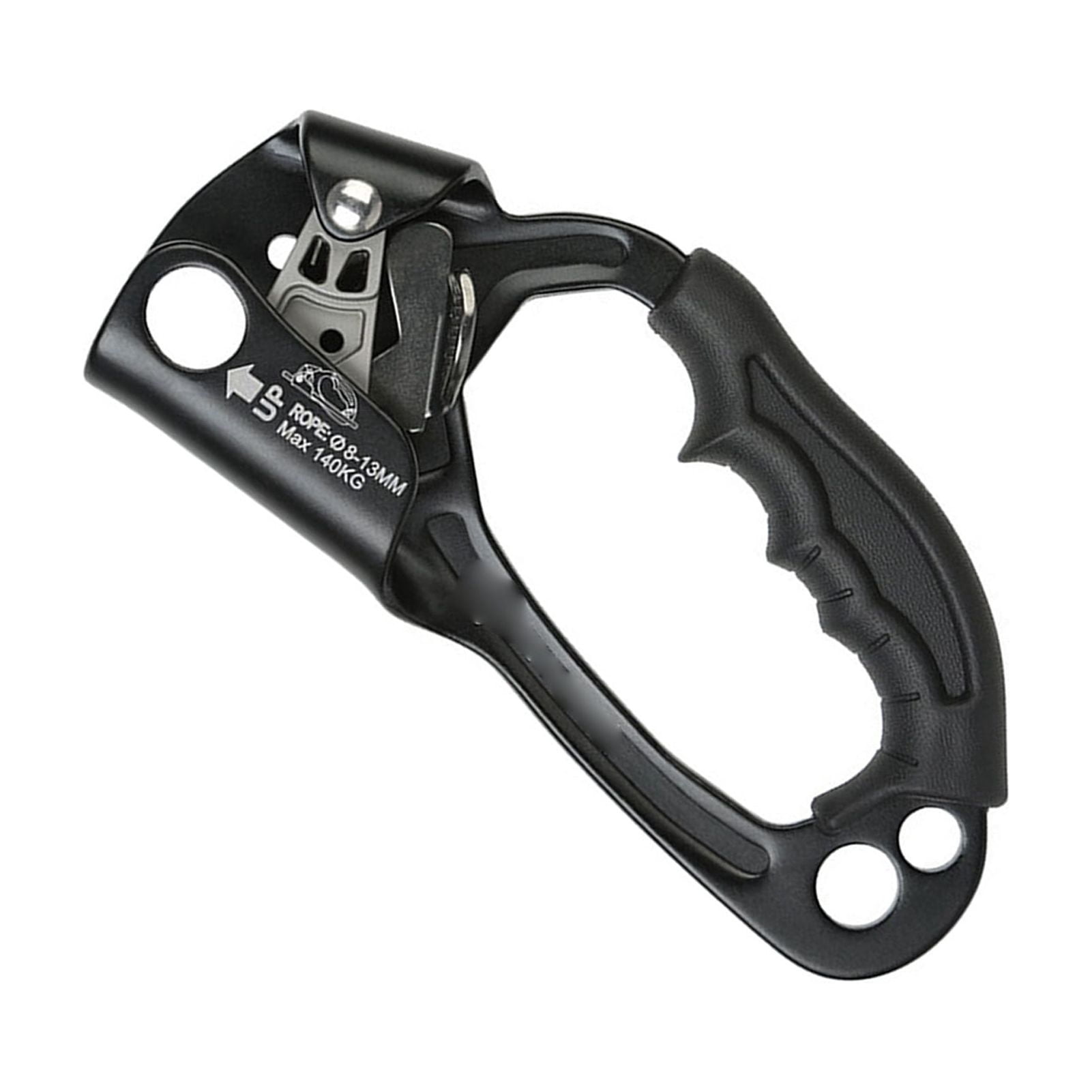 Carabiners Ascender Carabiners Lightweight High Strength Aluminum Alloy Hiking Buckle, Ergonomic Handle Design Carabiners Secure Rope Grip, Rock Mountain Gear Right Hand with
