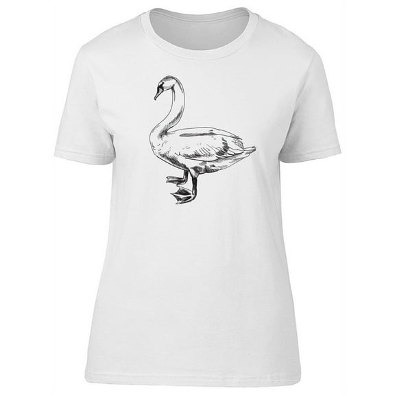 Lovely Swan Sketch Tee Women's -Image by Shutterstock