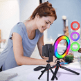 thumbnail image 4 of Innotech SC 10'' RGB Ring Light with USB Switch, Phone Holder & 1/4'' Screw Joint, LED Circle Lamp for Video Streaming, Webcam, Content Creation & Vlogging, 4 of 6