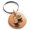 Rose, variant on Stainless Steel Letter F Initial 3D Monogram Engraved Small Medallion Circle Charm Keychain Keyring
