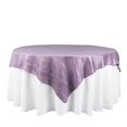 thumbnail image 2 of BalsaCircle 72x72 in Violet Amethyst Square Accordion Crinkled Taffeta Table Overlay Party Events Decorations Supplies, 2 of 8
