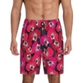 thumbnail image 3 of Lsque Orchids Flowers Mens Sleep Pajama Shorts,Short Pajama Pants, Cotton Ultra-Soft Knit-Large, 3 of 9