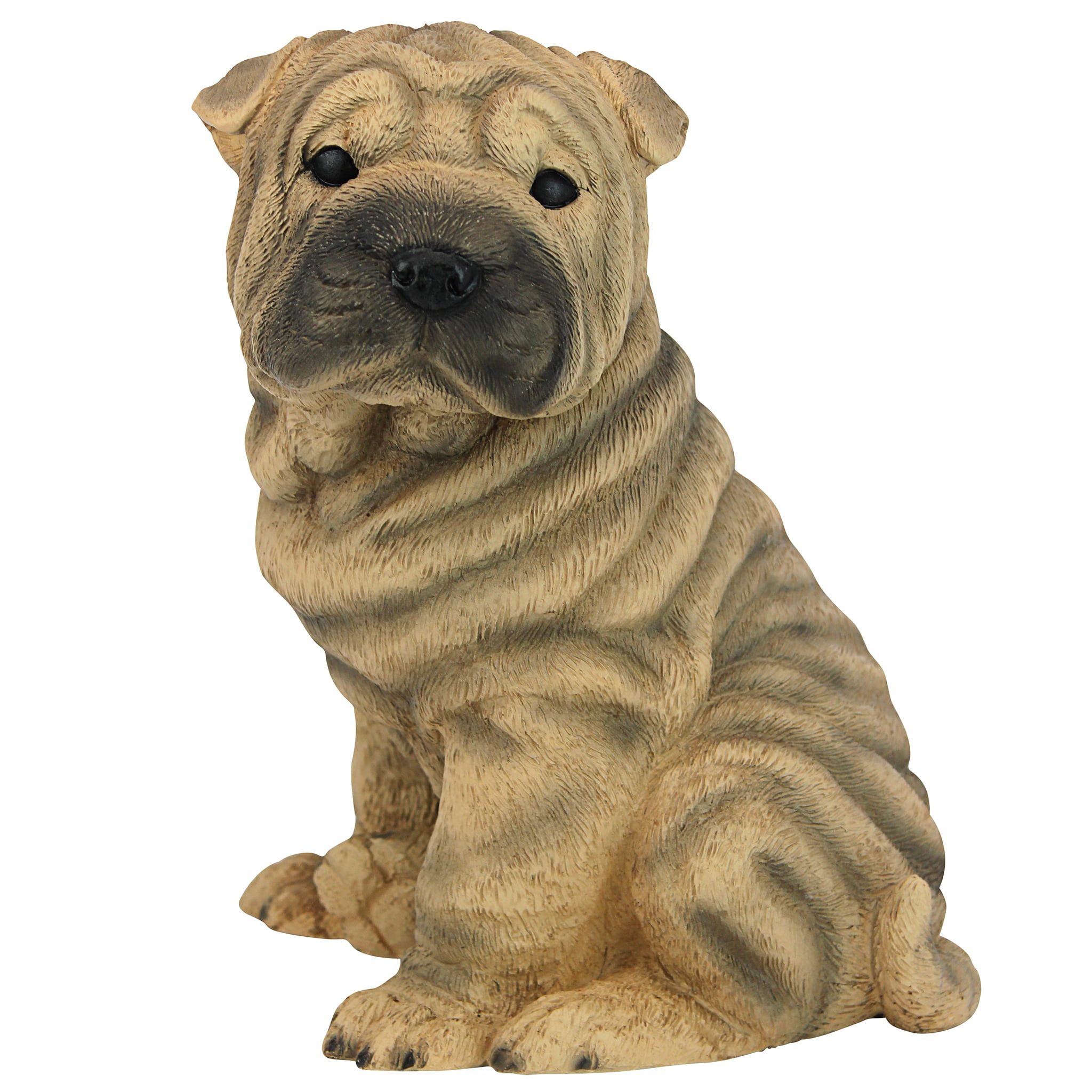 Bronze Dog Sculpture of a Shar Pei Genuine Hot Cast Bronze 