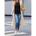 thumbnail image 3 of Weardear 3 Pack Maternity Shirts Womens Long Sleeve Side Ruched Tunic Tops High Elasticity Pregnancy Clothes Crew Neck Basic T Shirt, 3 of 6