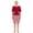 Red, variant on Adult Alzheimers Women Anti-strip Jumpsuit Short Sleeve Zipper Striped Romper One Piece Nightwear Navy Blue XL