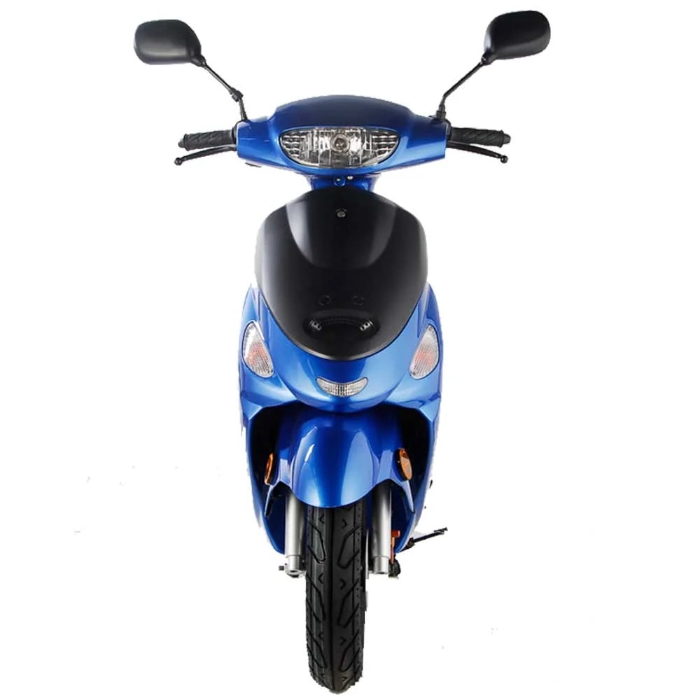 HHH Brand New Upgraded 49cc/ 50cc Gas Fully Automatic Scooter Moped MP50-02 with Matching Trunk - Sporty-Blue