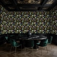 thumbnail image 2 of Magic Peel and Stick Wallpaper Whimsical Dark Forest Design Gold Stars Lavender Wall Mural 17.7in x 9.8ft Self Adhesive Removable Wall Paper Renter Friendly Wallpaper for Kids Bedroom Living Room, 2 of 8