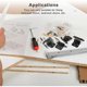 thumbnail image 4 of 8 pieces metal hinges; black door hinges thickness 1.5mm; cabinet door hinges with 40 screws; suitable for solid doors, entrance doors, bedrooms., 4 of 5