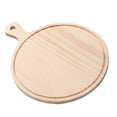 thumbnail image 1 of Tabla de madera redonda para servir pizza, pan y cocina, con asa, 30 cm 12 pulgadas, 1 of 2