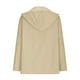 thumbnail image 4 of Chaquetas y abrigos casuales con capucha de manga larga para mujer, chaquetas casuales lisas para exteriores, abrigo impermeable con capucha y cremallera de talla grande, abrigo a prueba de viento con, 4 of 5