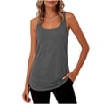 thumbnail image 3 of DAFPZW Women's Workout Tank Tops Spaghetti Strap Sleeveless Scoop Neck Athletic Racerback Camisole Tops Gym Yoga Summer Shirts, 3 of 6